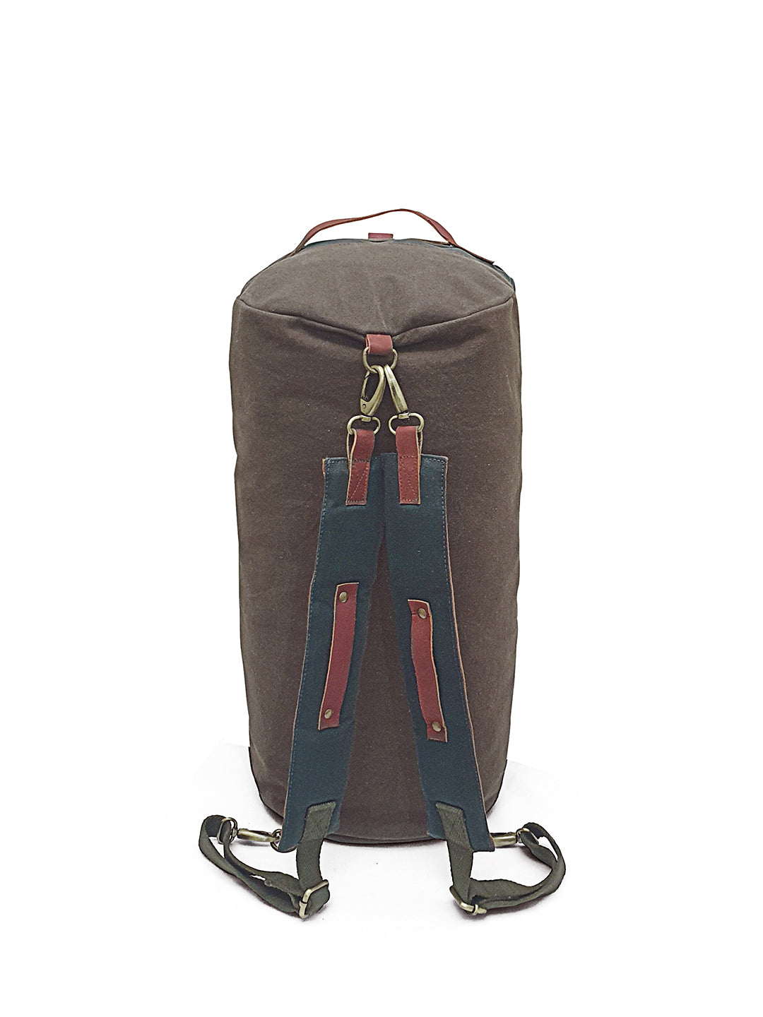 Convertible Canvas Travel Duffle Bag 25 litres | Gym Sports Duffel Backpack | Unisex | Adjustable Removable Strap | Luggage Garment Bag | Quick Access Pockets |