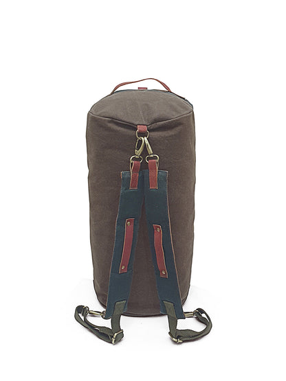 Convertible Canvas Travel Duffle Bag 25 litres | Gym Sports Duffel Backpack | Unisex | Adjustable Removable Strap | Luggage Garment Bag | Quick Access Pockets |