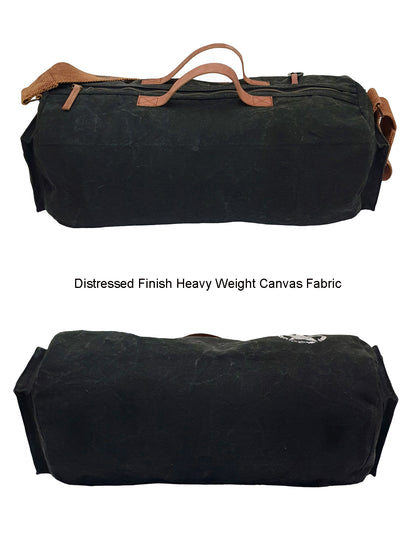Canvas Travel Duffle Bag | 25 litres | Sports Duffel | Gym Bags | for Men and Women | Adjustable Broad Strap | Airline Carry-On Luggage | Quick Access Pockets |