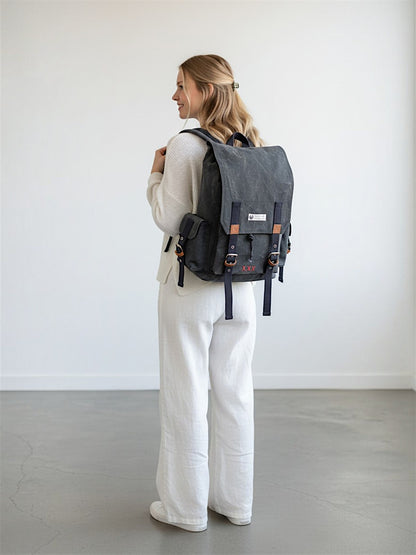 Canvas Backpack for Men and Women 23L | Casual Cotton Bag With  Inner Lining, 4 External & 3 Internal Pockets | Backpacks Suitable for College, Travel & Hiking