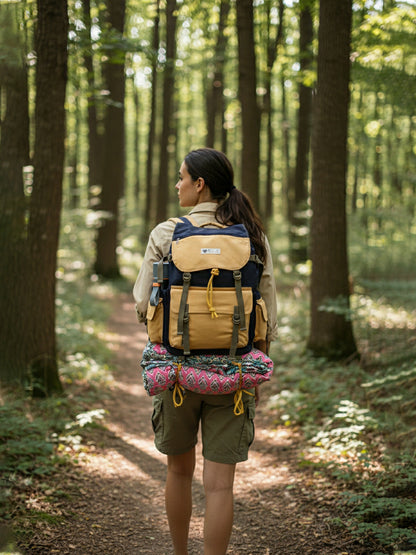 Canvas Backpack for Men and Women 40L | Casual Cotton Bag With  Inner Lining, Padded Laptop Compartment & External Pockets | Suitable for College, Travel & Hiking