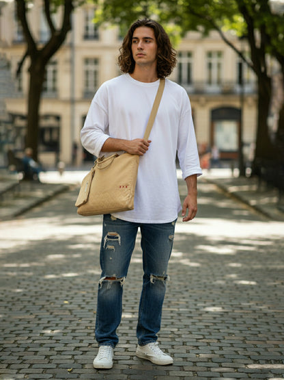 Unisex Messenger Bags | Laptop Messenger Bag made with Canvas | Fits upto 15.6 Inches Laptop/MacBook | Comes with Detachable Zip Pouch | Crossbody Sling Bag For Men Women