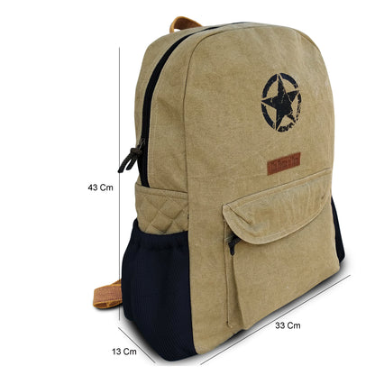Canvas Laptop Backpack for Men & Women 18 Liters | Casual Bag with  Inner Lining & Laptop Compartment (fits up to 15.6 Inch) | Suitable for College & Travel