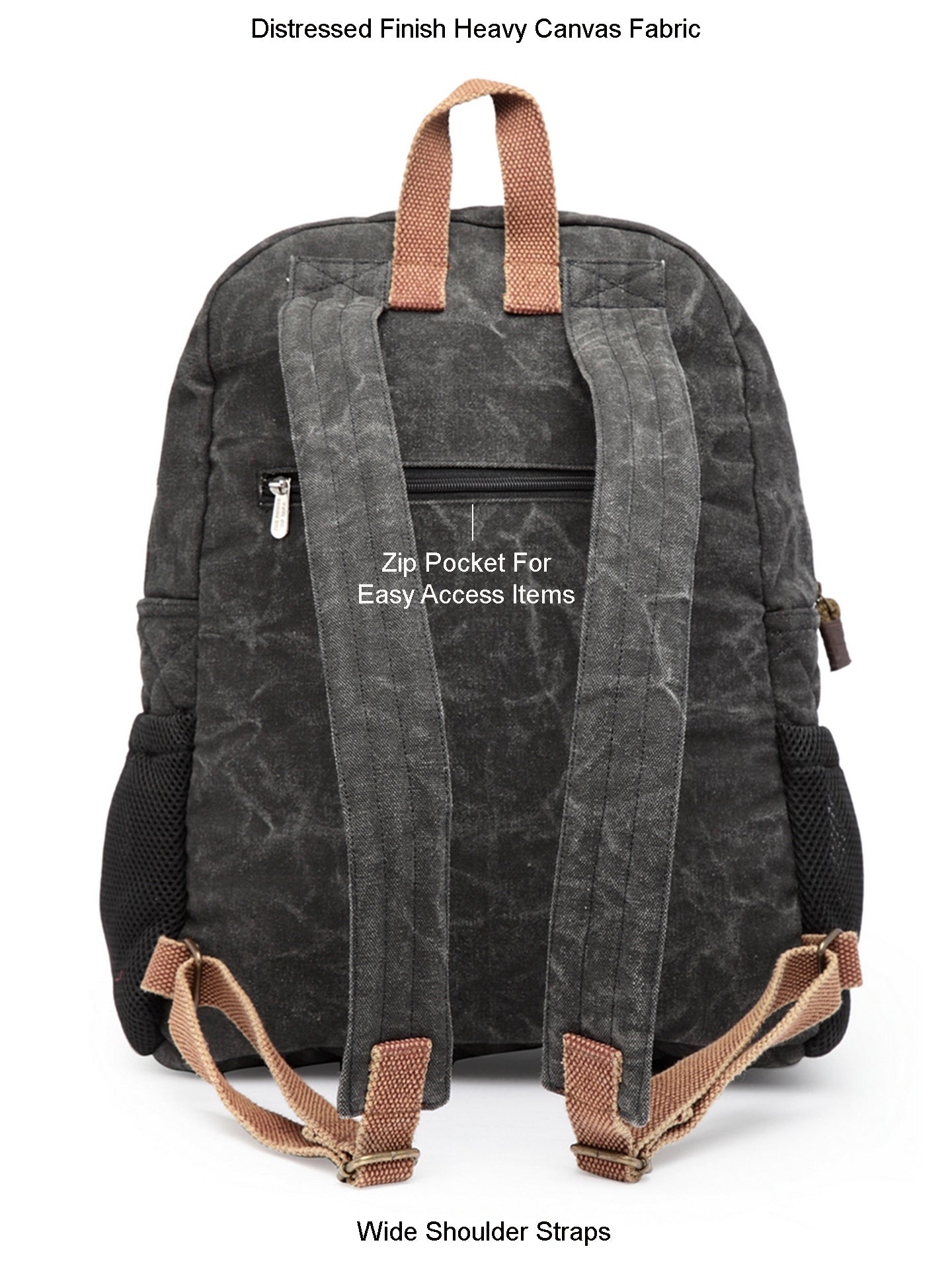 Canvas Laptop Backpack for Men & Women 16 Liters | Casual Bag with Waterproof Inner Lining & Laptop Compartment (fits up to 15.6 Inch) | Suitable for College & Travel
