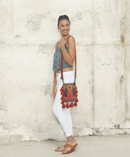 Poly Silk Sling Bag for Women | Cross Body Bag With Zipped Compartment, Removable Strap &  Inner Lining | Printed Shoulder Bags Suitable for College & Travel