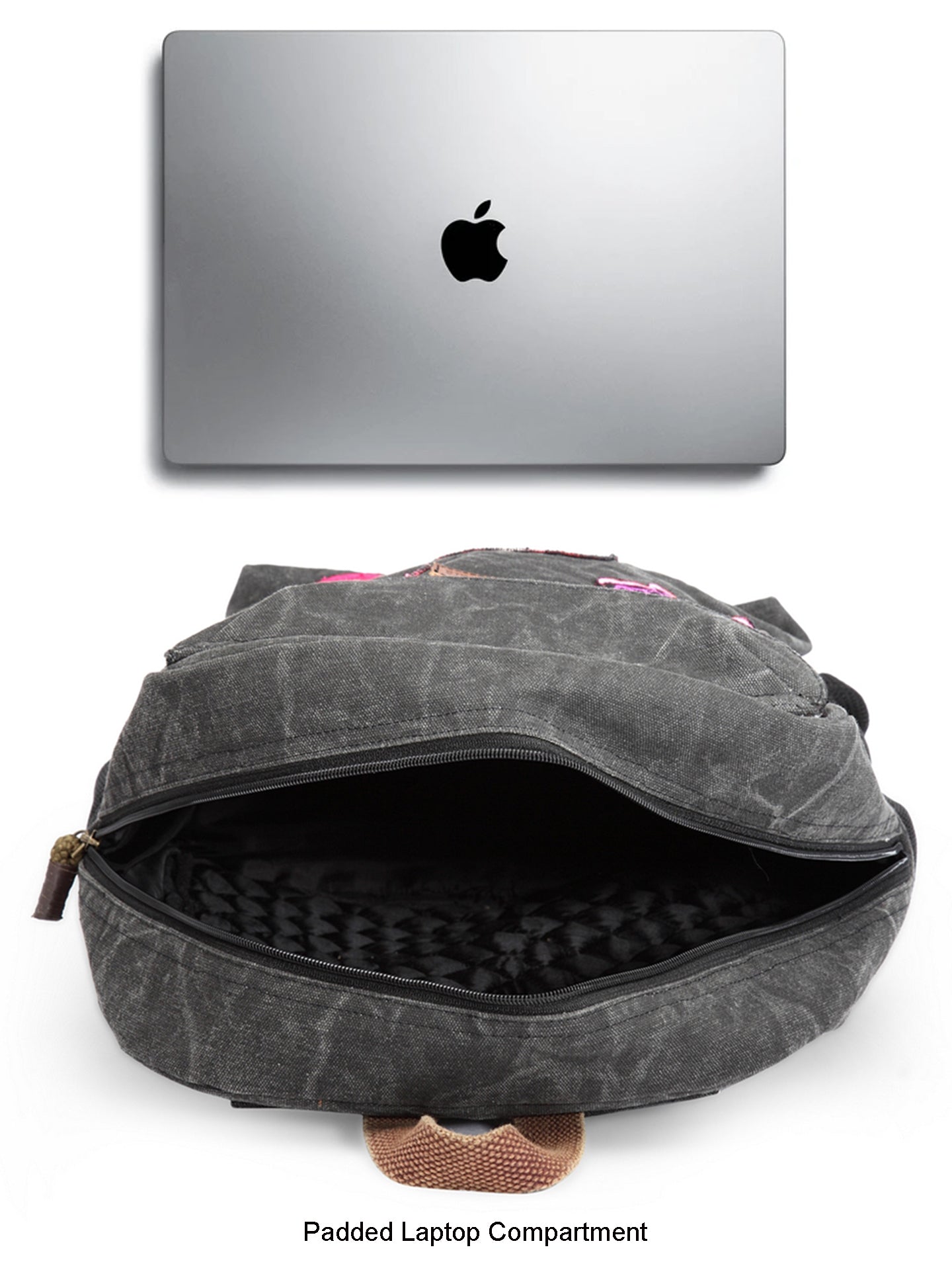 Canvas Laptop Backpack for Men & Women 16 Liters | Casual Bag with Waterproof Inner Lining & Laptop Compartment (fits up to 15.6 Inch) | Suitable for College & Travel