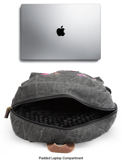 Canvas Laptop Backpack for Men & Women 16 Liters | Casual Bag with Waterproof Inner Lining & Laptop Compartment (fits up to 15.6 Inch) | Suitable for College & Travel