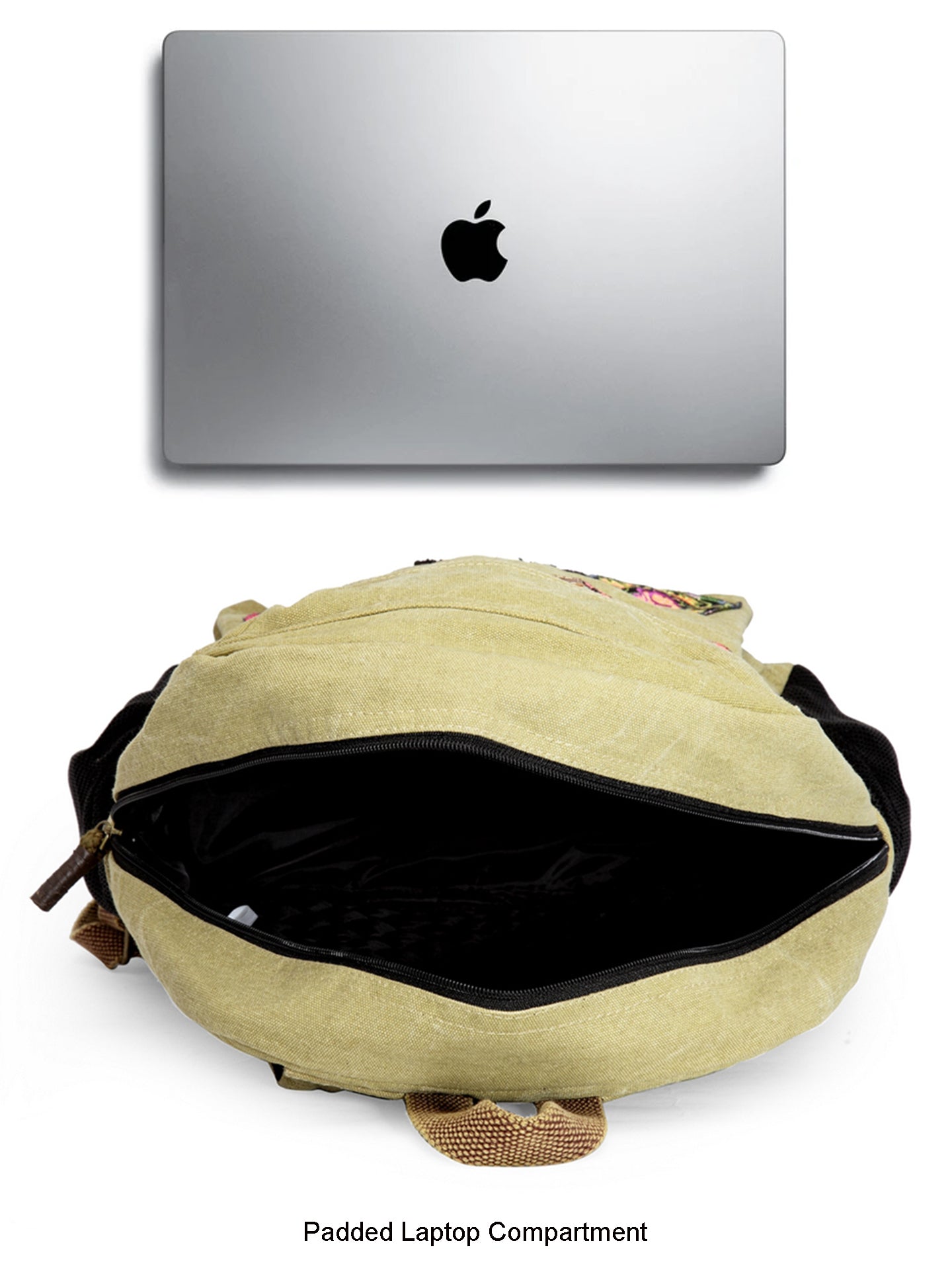 Canvas Laptop Backpack for Men & Women 16 Liters | Casual Bag with Waterproof Inner Lining & Laptop Compartment (fits up to 15.6 Inch) | Suitable for College & Travel