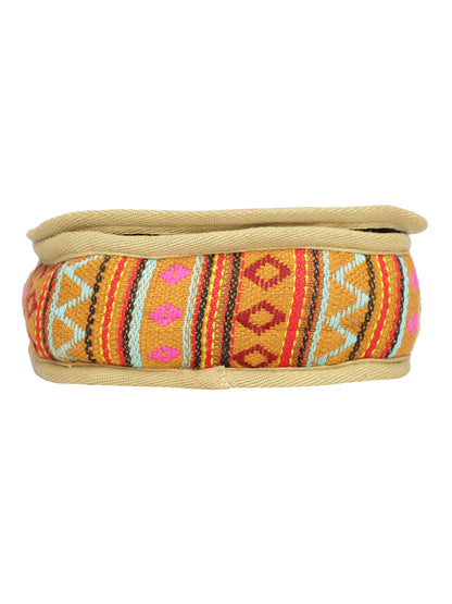 Ethnic Handloom Crossbody Sling Bag | Embellished with Tassels and Trims. Flap Closure with a Snap Button | Internal Zip Pocket | Multicolour side Crossbody Bag for Women | Handmade.