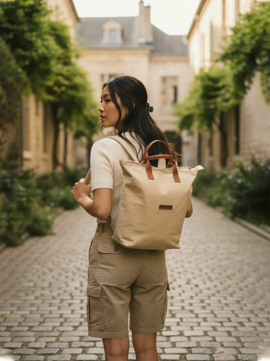Convertible Canvas Backpack for Men and Women 15 L | Casual Bag With Laptop Compartment (Upto 14 Inch), Inside Patch Pockets & Grab Handle | Suitable for Office & College