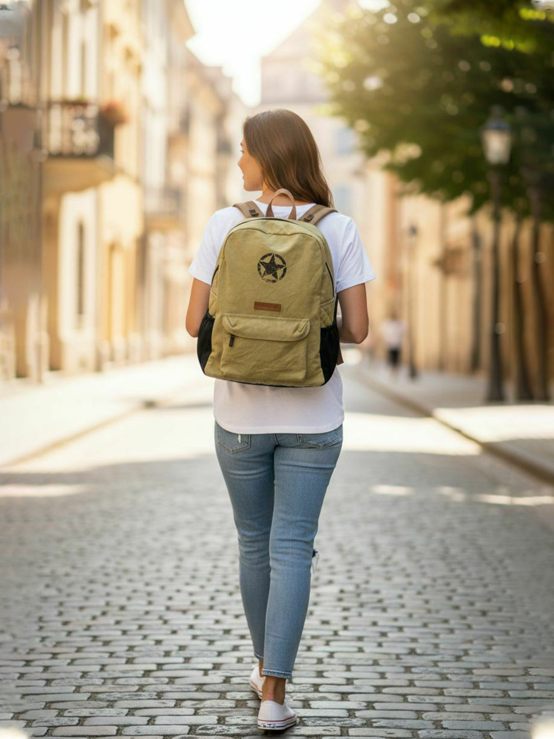 Canvas Laptop Backpack for Men & Women 18 Liters | Casual Bag with  Inner Lining & Laptop Compartment (fits up to 15.6 Inch) | Suitable for College & Travel