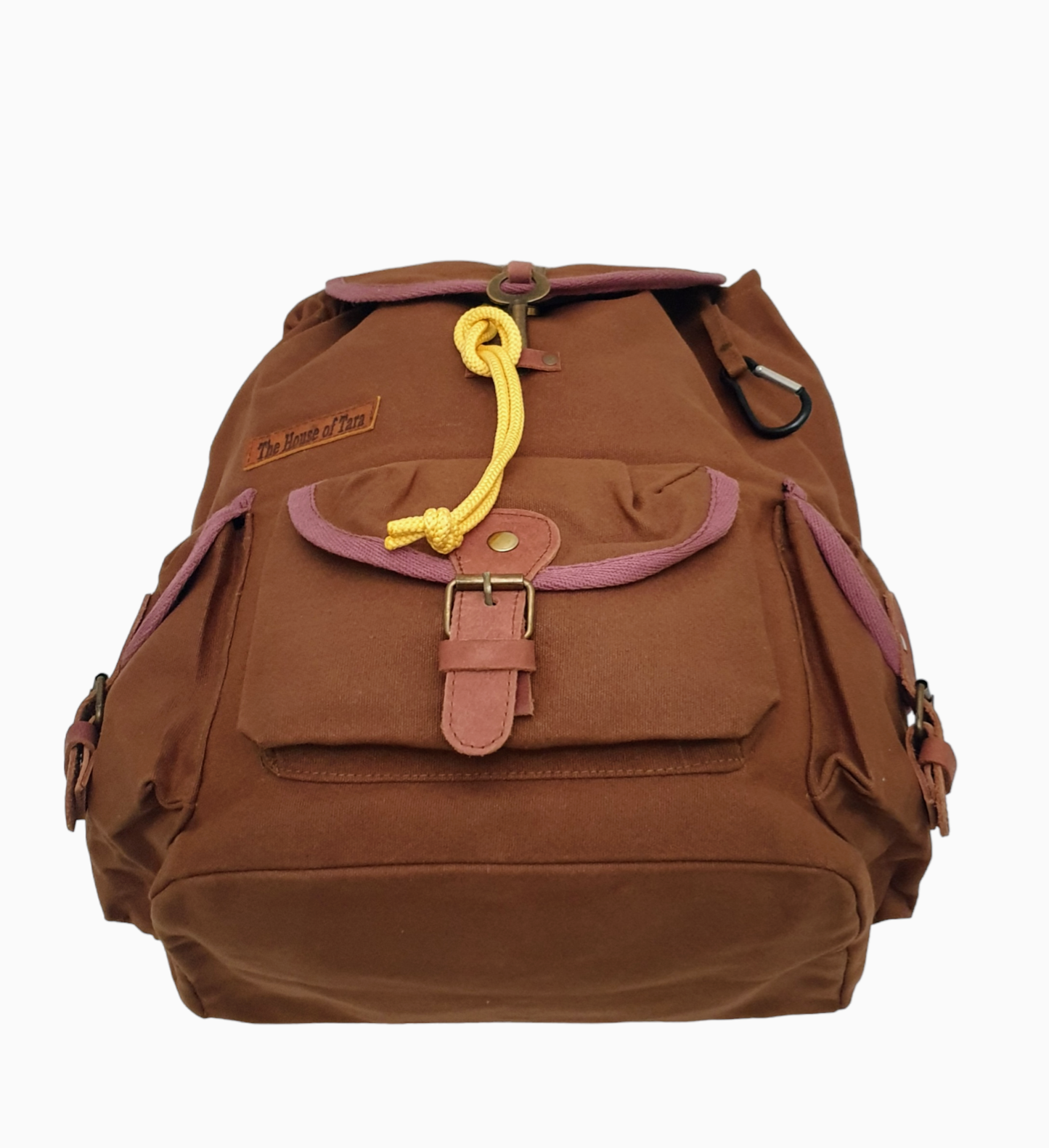 Canvas Backpack for Men & Women 19 Liters |  Cloth Bag with Broad Adjustable Straps & 3 External Pockets | Spacious Casual Backpacks for College & Travel (Khaki Green)