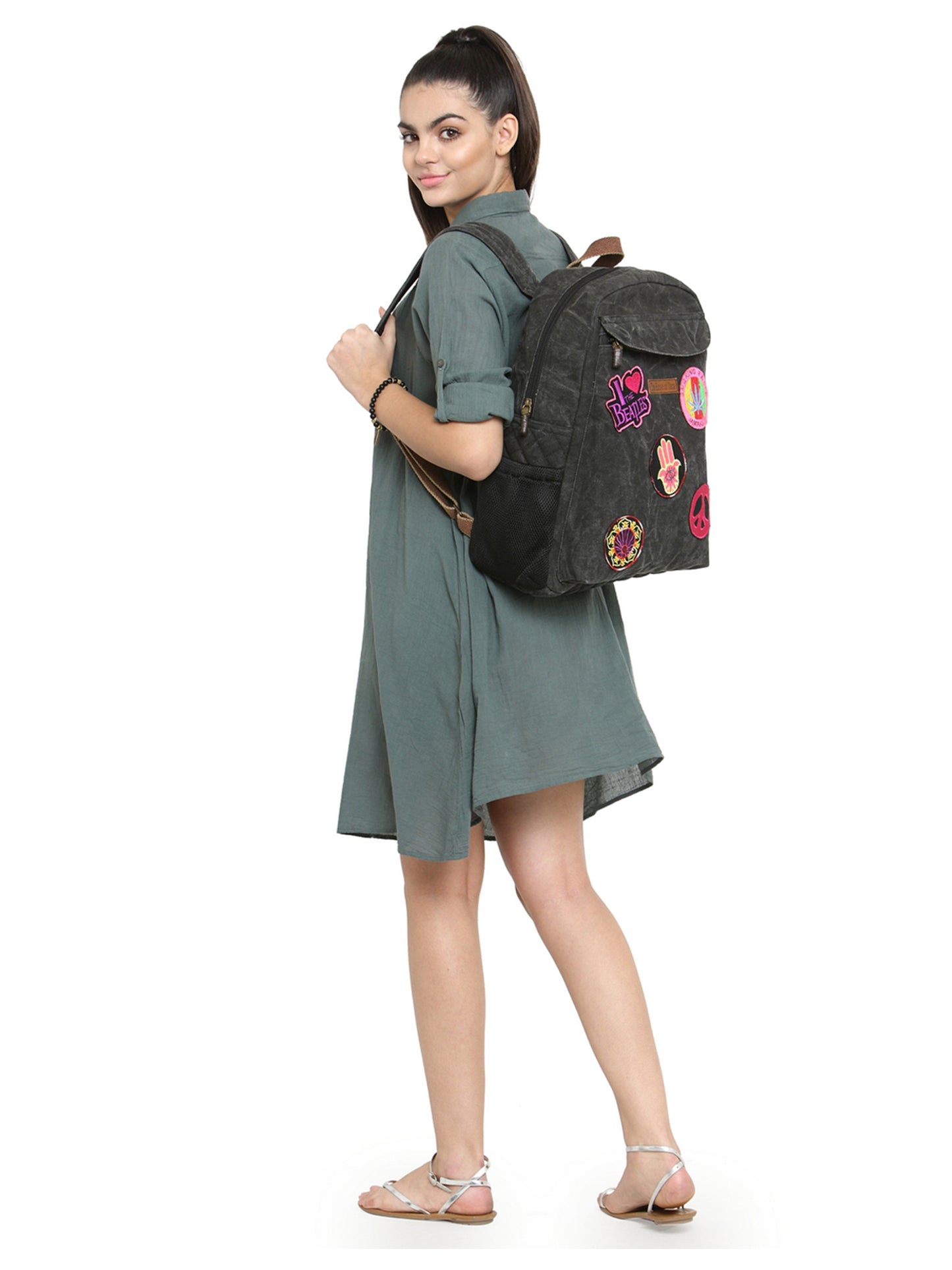Canvas Laptop Backpack for Men & Women 16 Liters | Casual Bag with Waterproof Inner Lining & Laptop Compartment (fits up to 15.6 Inch) | Suitable for College & Travel