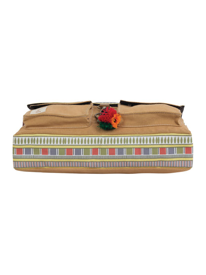 Messenger Bags for Women | Teal Laptop Messenger Bag made with Canvas | Fits up to 15.6 Inches Laptop/MacBook | Ladies Crossbody Sling Bag Comes with 2 External Pockets