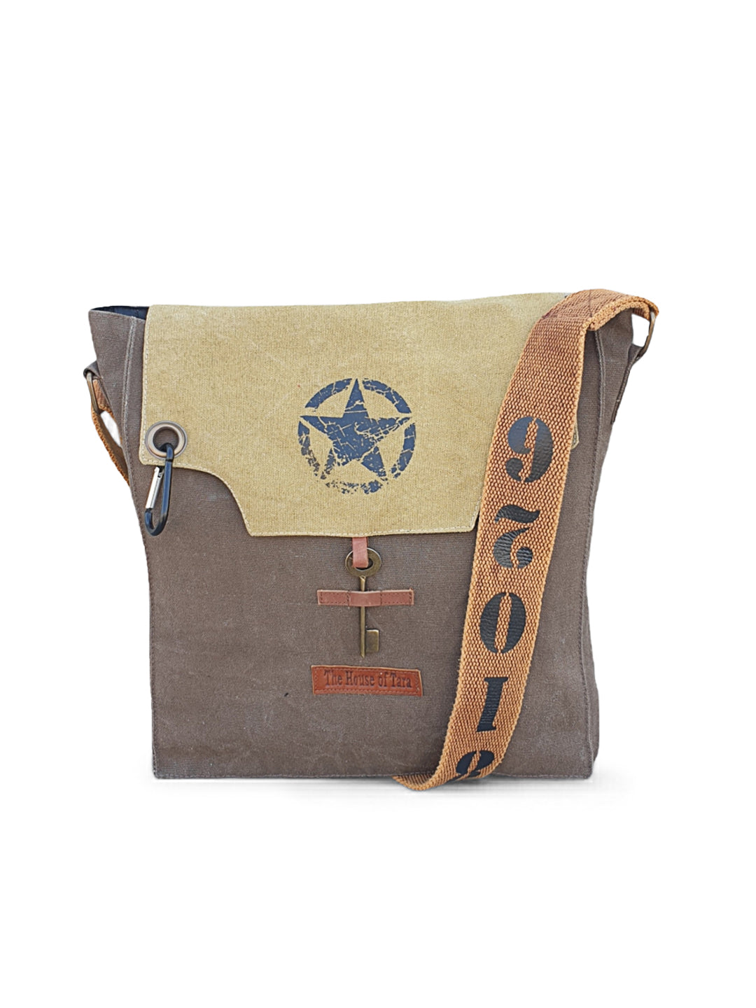 Sturdy Cotton Canvas Messenger Bags for Men and Women | With two Magnetic Snap Buttons Flap Closure, Adjustable Body Strap & Multiutility Lobster Hook