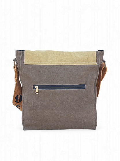 Sturdy Cotton Canvas Messenger Bags for Men and Women | With two Magnetic Snap Buttons Flap Closure, Adjustable Body Strap & Multiutility Lobster Hook