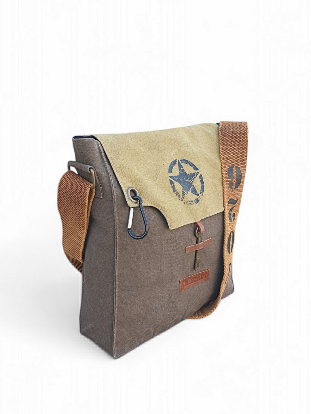Sturdy Cotton Canvas Messenger Bags for Men and Women | With two Magnetic Snap Buttons Flap Closure, Adjustable Body Strap & Multiutility Lobster Hook