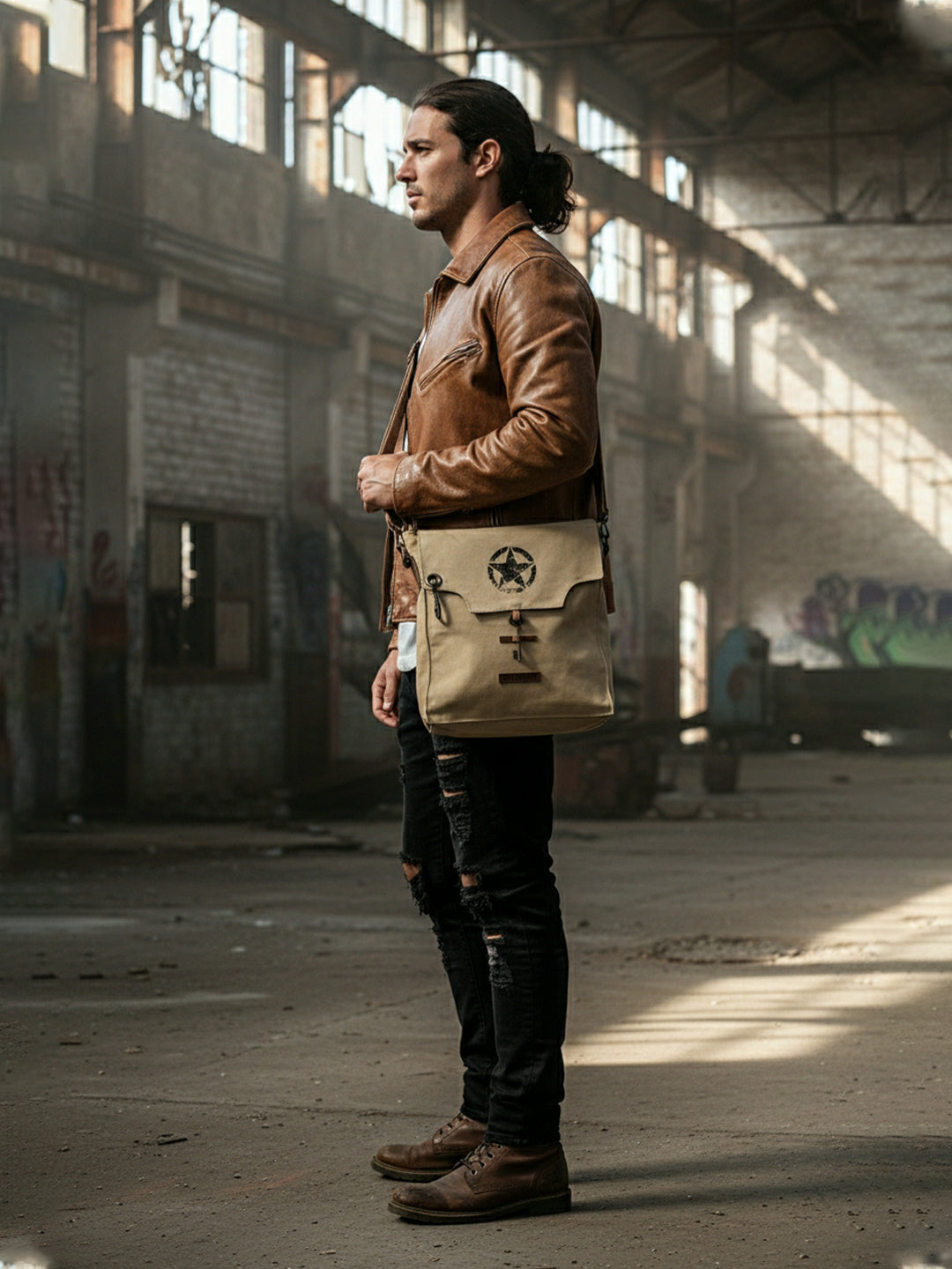 Sturdy Cotton Canvas Messenger Bags for Men and Women | With two Magnetic Snap Buttons Flap Closure, Adjustable Body Strap & Multiutility Lobster Hook