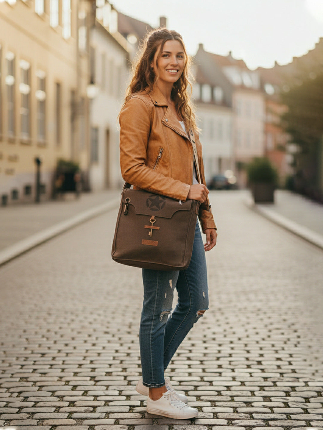 Sturdy Cotton Canvas Messenger Bags for Men and Women | With two Magnetic Snap Buttons Flap Closure, Adjustable Body Strap & Multiutility Lobster Hook