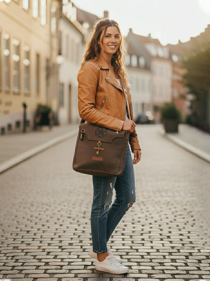 Sturdy Cotton Canvas Messenger Bags for Men and Women | With two Magnetic Snap Buttons Flap Closure, Adjustable Body Strap & Multiutility Lobster Hook