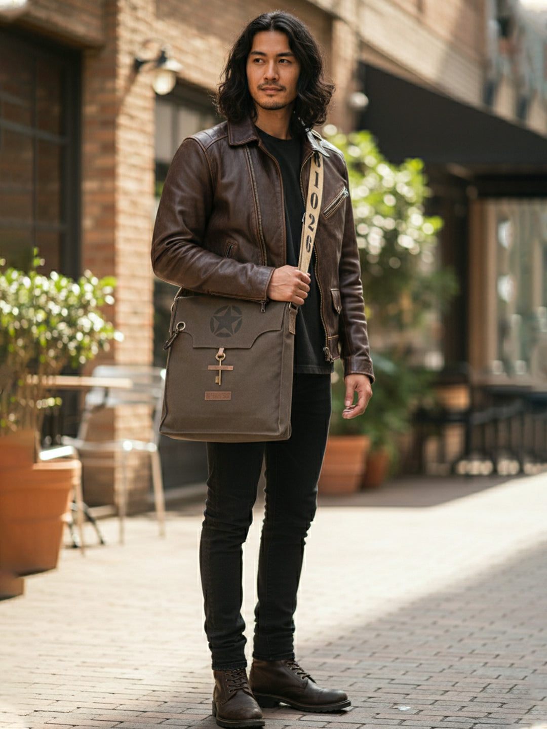 Sturdy Cotton Canvas Messenger Bags for Men and Women | With two Magnetic Snap Buttons Flap Closure, Adjustable Body Strap & Multiutility Lobster Hook