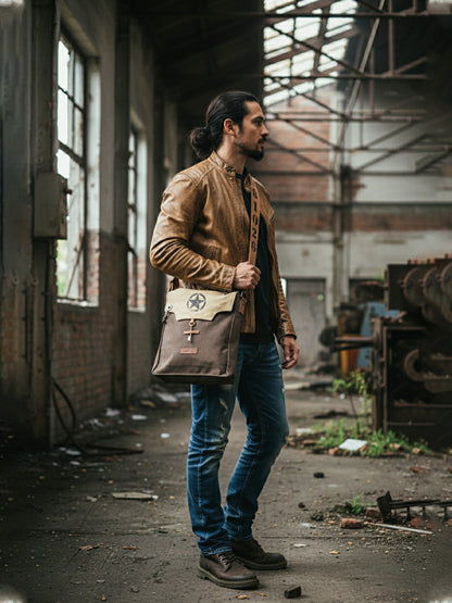 Sturdy Cotton Canvas Messenger Bags for Men and Women | With two Magnetic Snap Buttons Flap Closure, Adjustable Body Strap & Multiutility Lobster Hook