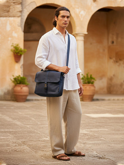 Laptop Messenger Bag | With Trolley & Detachable Shoulder Strap | 2 Zip Compartments & Multiple internal pockets | Lightweight for Travel | Fits UpTo 15.6" Laptop
