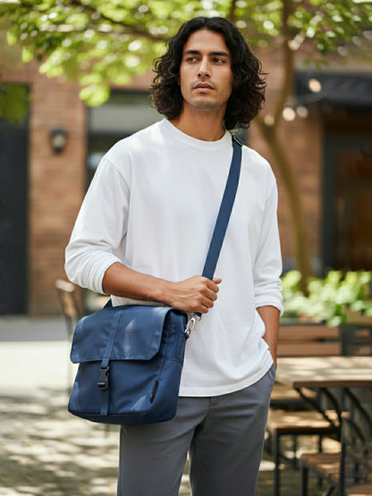 Laptop Messenger Bag | With Trolley & Detachable Shoulder Strap | 2 Zip Compartments & Multiple internal pockets | Lightweight for Travel | Fits UpTo 15.6" Laptop