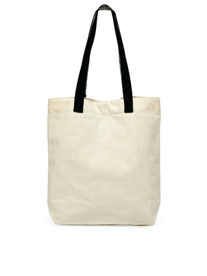 Cotton Canvas Tote Bag | Magnetic Closure & a Safety Pocket | Stylish Shoulder Bag for College & Daily Use | Digital Printed Design | With Tassel | For Women & Girls