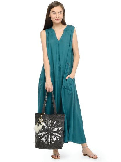 Cotton Canvas Tote Bag | Magnetic Closure & a Safety Pocket | Stylish Shoulder Bag for College & Daily Use | Digital Printed Design | With Tassel | For Women & Girls