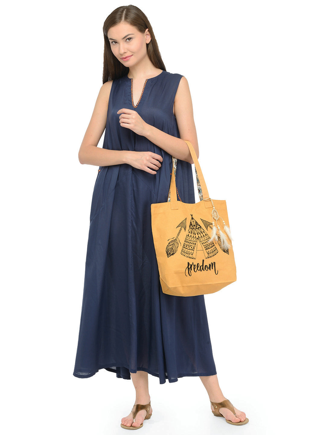 Cotton Canvas Tote Bag | Magnetic Closure & a Safety Pocket | Stylish Shoulder Bag for College & Daily Use | Digital Printed Design | With Tassel | For Women & Girls