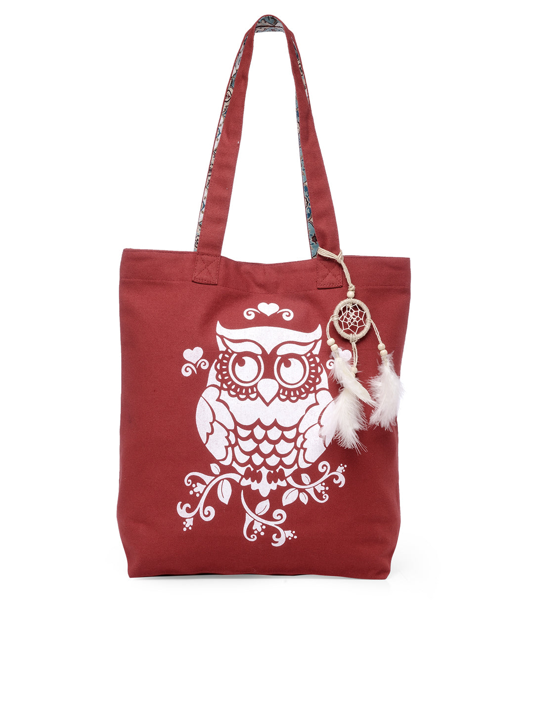 Cotton Canvas Tote Bag | Magnetic Closure & a Safety Pocket | Stylish Shoulder Bag for College & Daily Use | Digital Printed Design | With Tassel | For Women & Girls