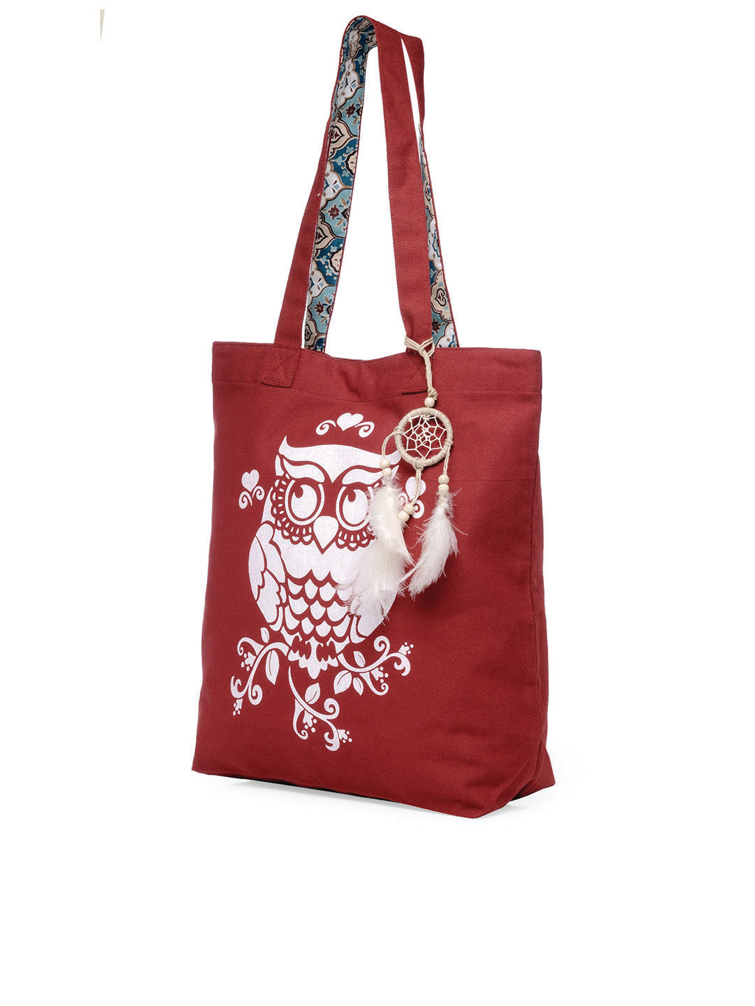 Cotton Canvas Tote Bag | Magnetic Closure & a Safety Pocket | Stylish Shoulder Bag for College & Daily Use | Digital Printed Design | With Tassel | For Women & Girls