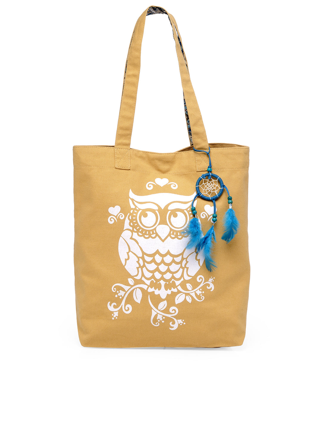 Cotton Canvas Tote Bag | Magnetic Closure & a Safety Pocket | Stylish Shoulder Bag for College & Daily Use | Digital Printed Design | With Tassel | For Women & Girls