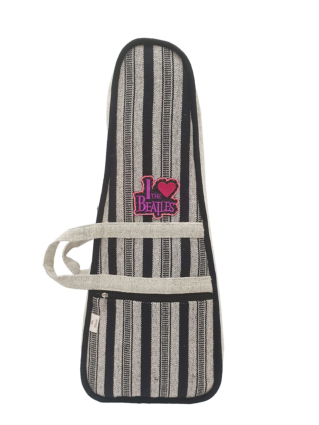 Modern Ukulele Bag | Ethnic Handloom Fabric Bag for Concerts | Multicolor | with External Zipper Pocket |  Padded Case | for Men and Women |