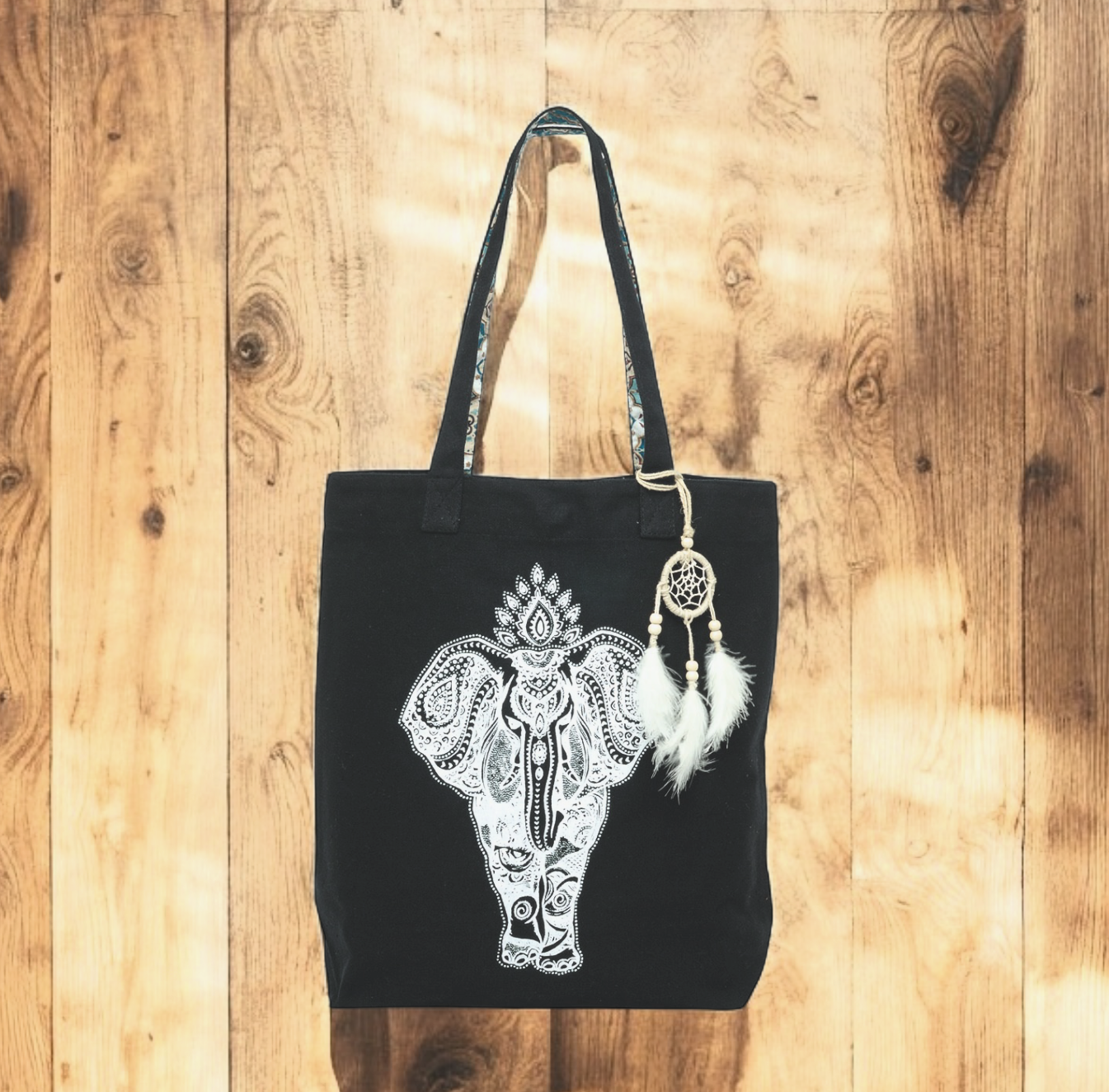 Cotton Canvas Tote Bag | Magnetic Closure & a Safety Pocket | Stylish Shoulder Bag for College & Daily Use | Digital Printed Design | With Tassel | For Women & Girls