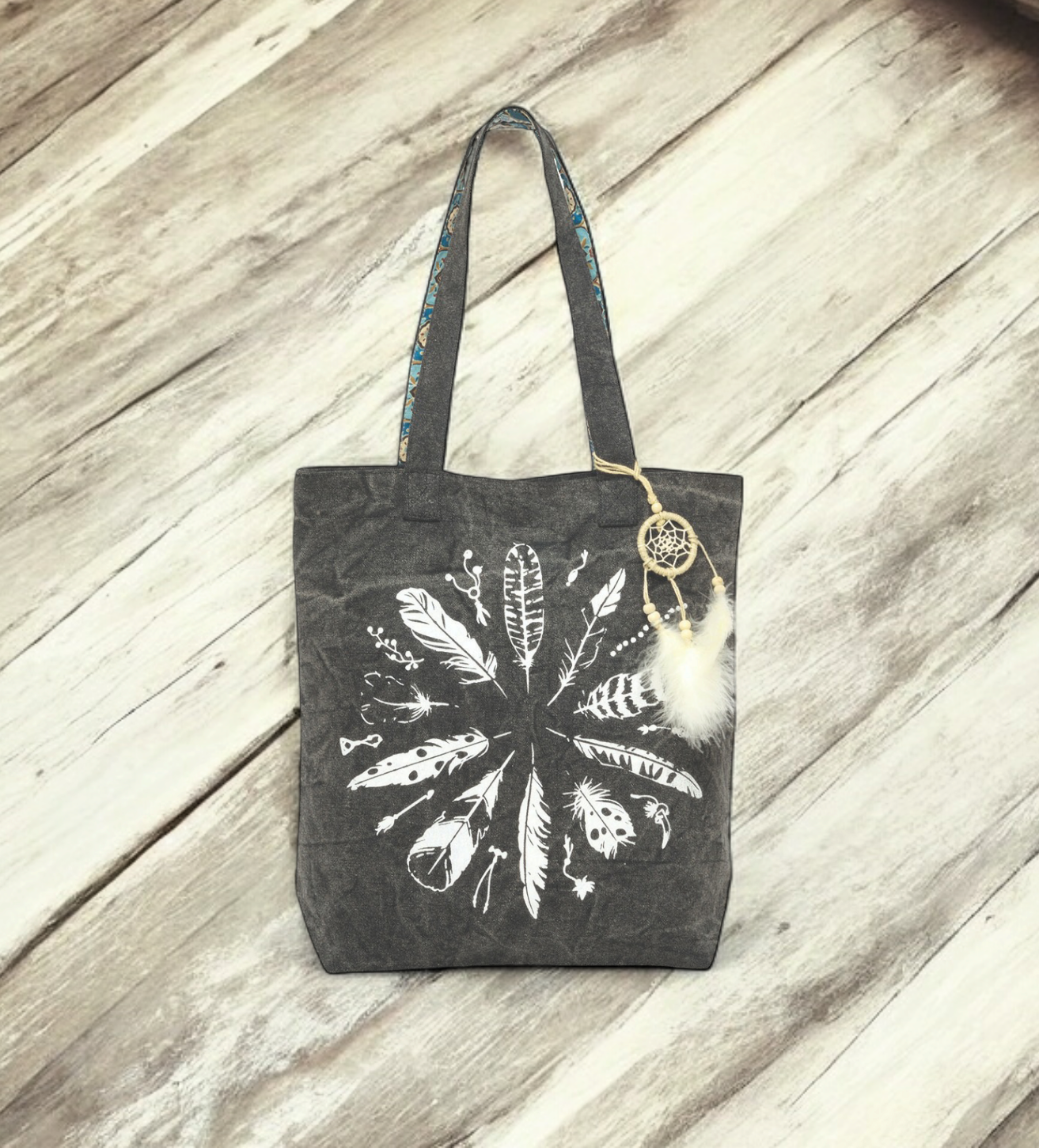 Cotton Canvas Tote Bag | Magnetic Closure & a Safety Pocket | Stylish Shoulder Bag for College & Daily Use | Digital Printed Design | With Tassel | For Women & Girls