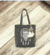 Canvas Printed Casual Tote Handbag - HTT 343