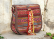 Handloom Fabric Embellished Sling Bag - HTCB 065